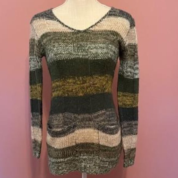 Ultra Flirt Colorblock Striped Sweater - Picture 3 of 10